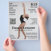 Vrouw Dancer, Dance Lesson Adverteren Flyer (Hand)