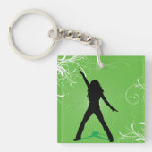 Vrouw Dancing Sleutelhanger (Voorkant)