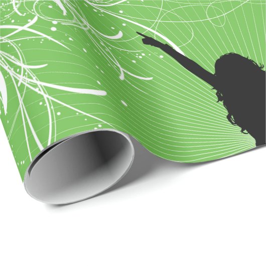 Vrouw Dancing Wrapping Papier (Rol Hoek)