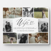 Vrouw dankbaar voor elk moment fotocollage fotoplaat (Voorkant)