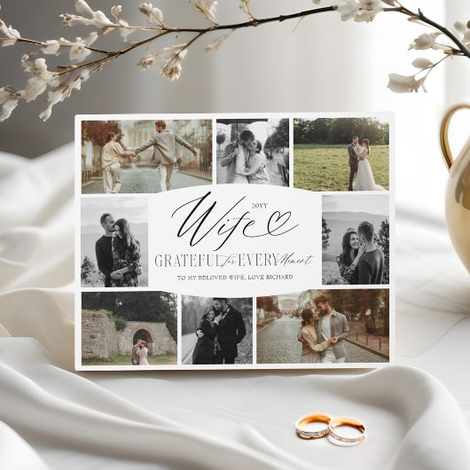 Vrouw dankbaar voor elk moment fotocollage fotoplaat