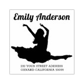 Vrouw dans pose rubberstempel (Afrduk)