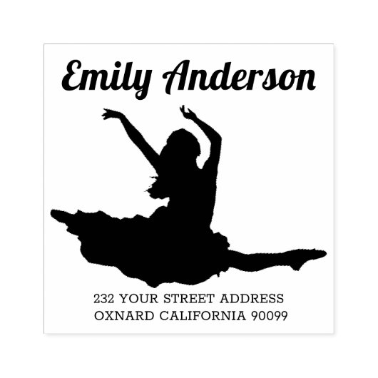 Vrouw dans pose rubberstempel (Afrduk)