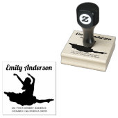 Vrouw dans pose rubberstempel (Gestempeld)