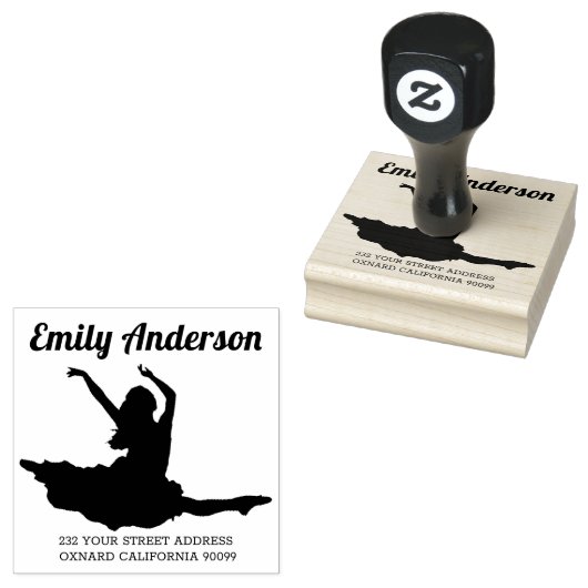 Vrouw dans pose rubberstempel (Gestempeld)