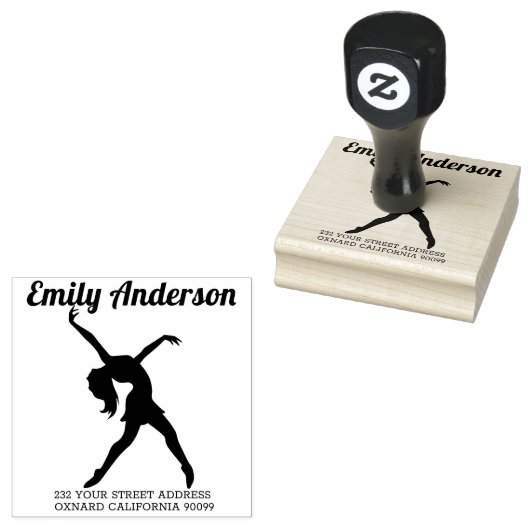 Vrouw dans poses 2 rubberstempel (Gestempeld)