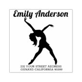 Vrouw dans poses 2 rubberstempel (Afrduk)