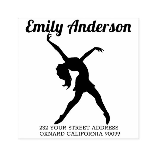 Vrouw dans poses 2 rubberstempel (Afrduk)