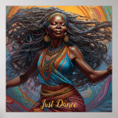 Vrouw dansen gratis Afrikaan Poster (Voorkant)