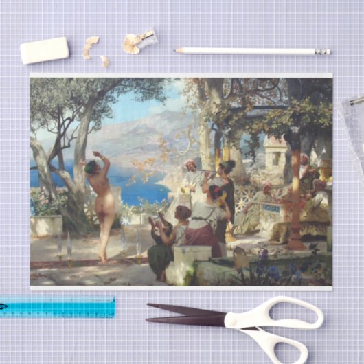 Vrouw dansen onder dolken tissuepapier (Craft)