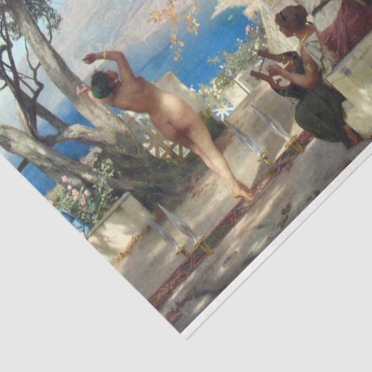 Vrouw dansen onder dolken tissuepapier (Detail)