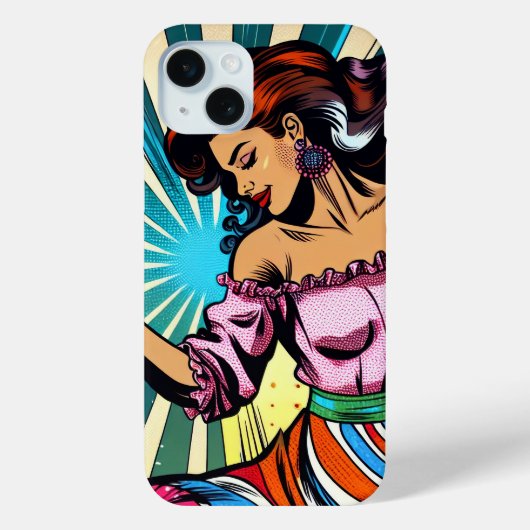  vrouw dansen salsa Pop kunst Case-Mate iPhone Case (Achterkant)