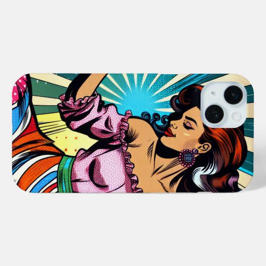  vrouw dansen salsa Pop kunst Case-Mate iPhone Case (Achterkant (horizontaal))