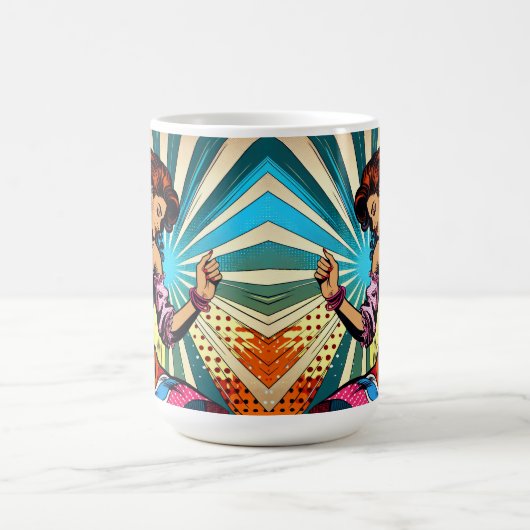  vrouw dansen salsa Pop kunst Koffiemok (Center)