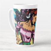  vrouw dansen salsa Pop kunst Latte Mok (Linkerhoek)