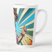  vrouw dansen salsa Pop kunst Latte Mok (Rechts)