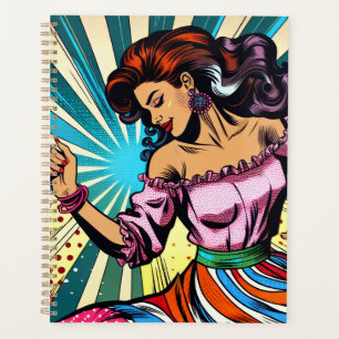 vrouw dansen salsa Pop kunst Planner