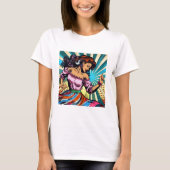  vrouw dansen salsa Pop kunst T-shirt (Voorkant)