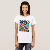 vrouw dansen salsa Pop kunst T-shirt (Voorkant volledig)