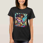  vrouw dansen salsa Pop kunst T-shirt (Voorkant)