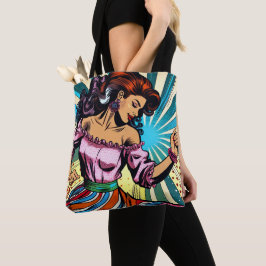 vrouw dansen salsa Pop kunst Tote Bag