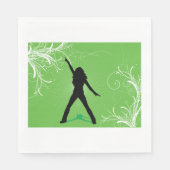 Vrouw dansende papieren servetten (Voorkant)