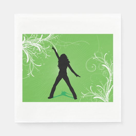 Vrouw dansende papieren servetten (Voorkant)