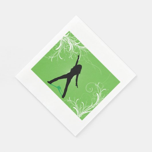 Vrouw dansende papieren servetten (Hoek)