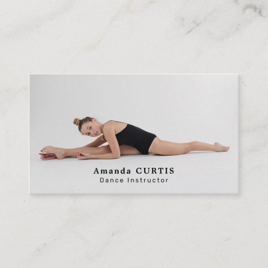 Vrouw danser, danserend instructeur, danser visitekaartje (Voorkant)