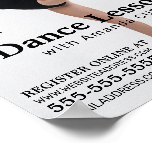 Vrouw danser, dansles Adverteren Poster (Hoek)