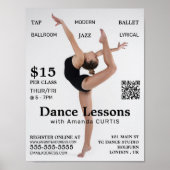 Vrouw danser, dansles Adverteren Poster (Voorkant)