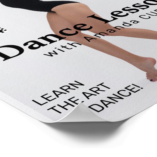 Vrouw danser, dansles Adverteren Poster (Hoek)