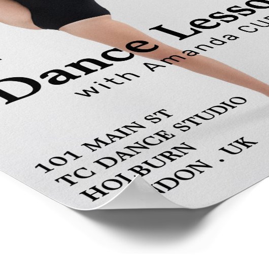 Vrouw danser, dansles Adverteren Poster (Hoek)