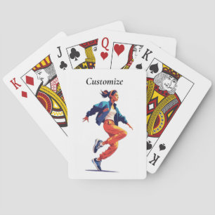 Vrouw danser Hip Hop Thunder_Cove Pokerkaarten