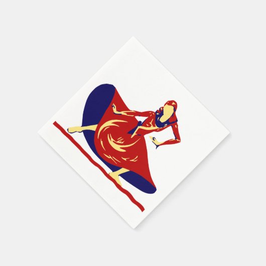 Vrouw Danser Party Servetten (Hoek)