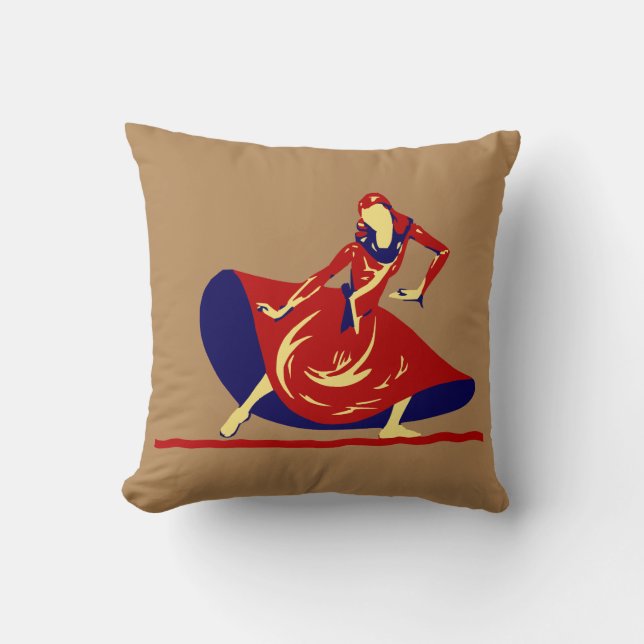 Vrouw Danser Sierkussen (Voorkant)