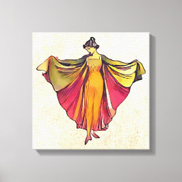 Vrouw danseres canvas afdruk