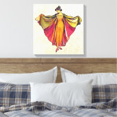 Vrouw danseres canvas afdruk (Insitu (Slaapkamer))