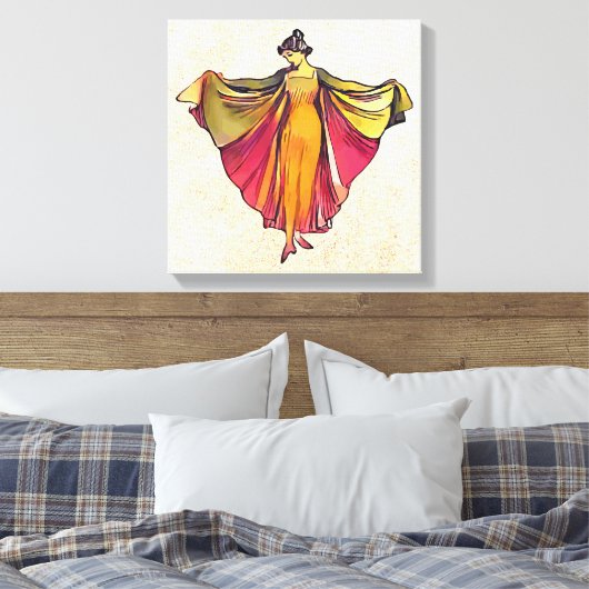 Vrouw danseres canvas afdruk (Insitu (Slaapkamer))