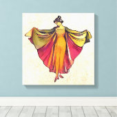 Vrouw danseres canvas afdruk (Insitu (Houten vloer))