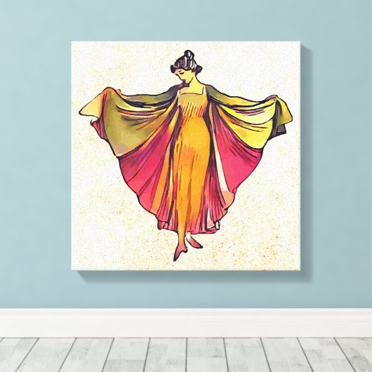 Vrouw danseres canvas afdruk (Insitu (Houten vloer))