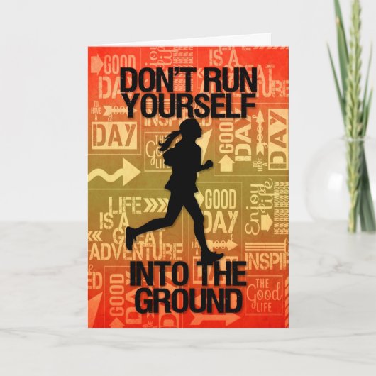 VROUW dat goed loopt Kaart (Voorkant)