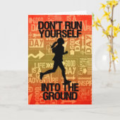 VROUW dat goed loopt Kaart (Gele Bloem)