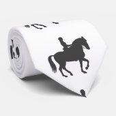 vrouw dat paard rijdt - Kies achtergrondkleur Stropdas (Opgerold)