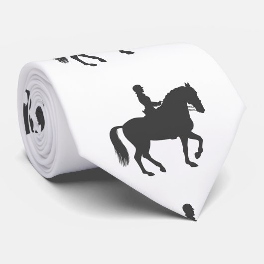 vrouw dat paard rijdt - Kies achtergrondkleur Stropdas (Opgerold)