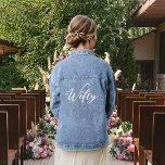 Vrouw De Bruid Mevrouw Trouwen Denim Jacket<br><div class="desc">Mooie denim jas. Perfect voor foto's met het bruidsmeisje!</div>