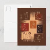 Vrouw - de ruggengraat briefkaart (Voorkant / Achterkant)