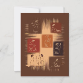 Vrouw - de ruggengraat briefkaart