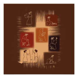 Vrouw - de ruggengraat perfect poster