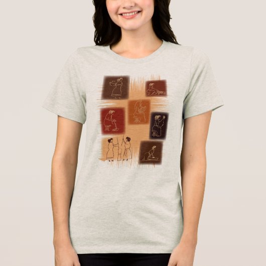 Vrouw - de ruggengraat Tri-Blend shirt (Voorkant)